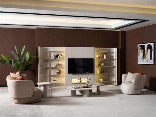 PORTO KİTAPLIKLI DUVAR ÜNİTESİ