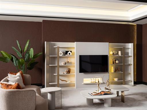 PORTO KİTAPLIKLI DUVAR ÜNİTESİ