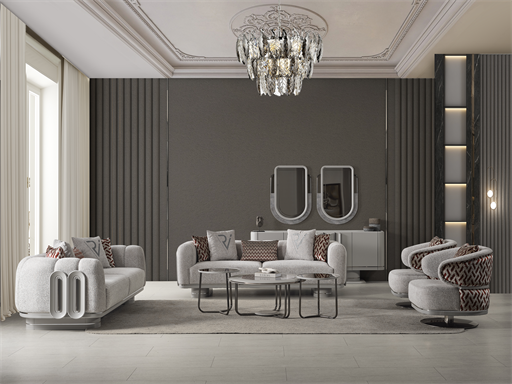 PRADA SİS GRİ KOLTUK TAKIMI