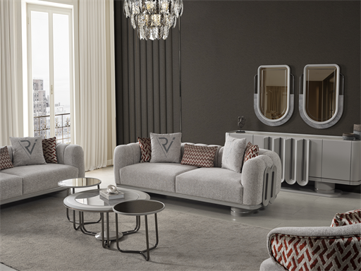 PRADA SİS GRİ KOLTUK TAKIMI