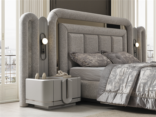 PRADA SİS GRİ YATAK ODASI TAKIMI