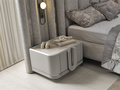 PRADA SİS GRİ YATAK ODASI TAKIMI