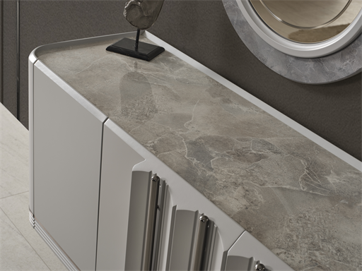 PRADA SİS GRİ YEMEK ODASI TAKIMI