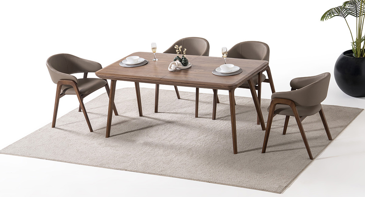 DELAMORE CEVİZ MASA TAKIMI