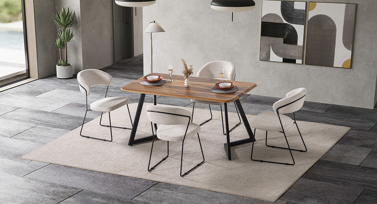 GLORİA SİYAH MASA TAKIMI