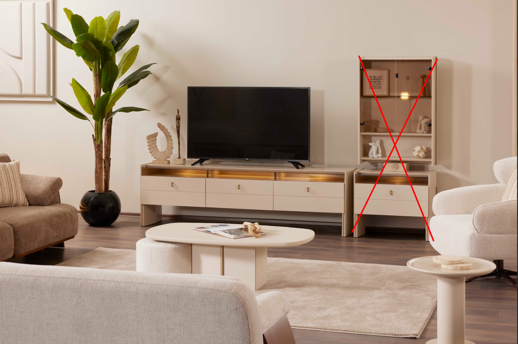 HELEN TV ÜNİTESİ TEKLİ ÇEKMECELİ BLOK