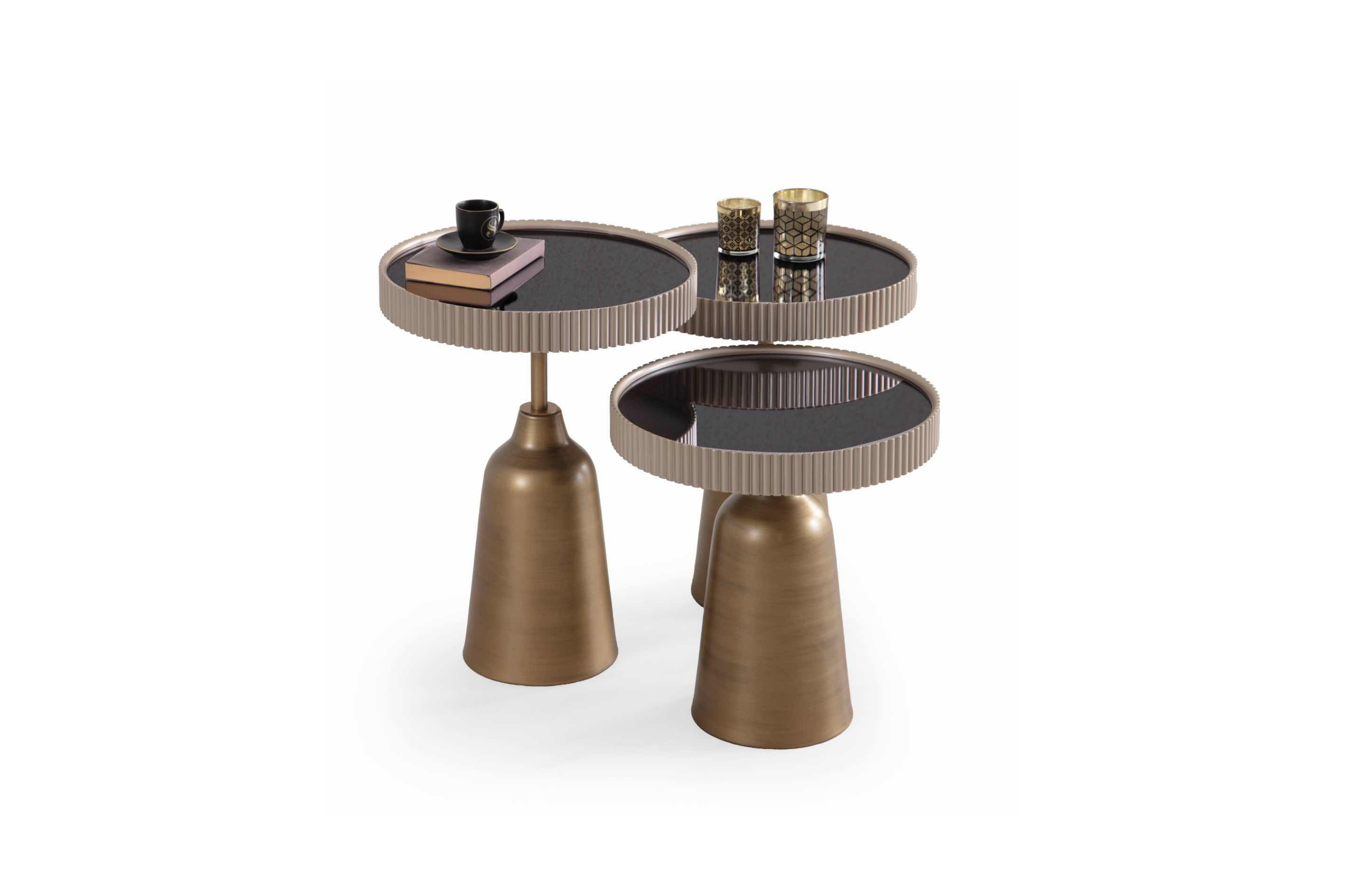 OLİVİA ECRU ZİGON SEHPA