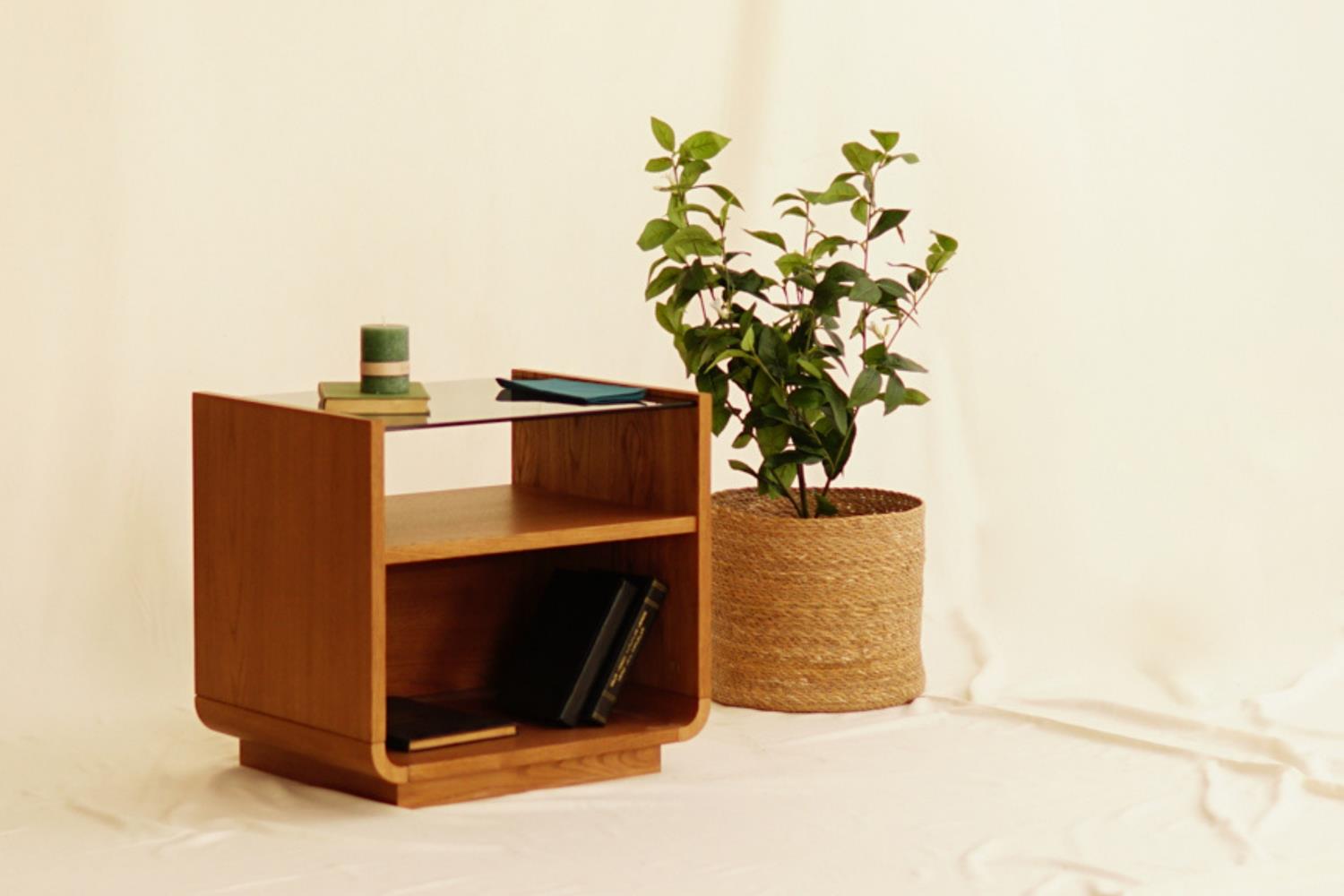 Glamour Camlı Komodin