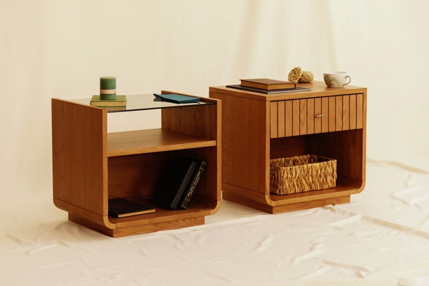 Glamour Camlı Komodin