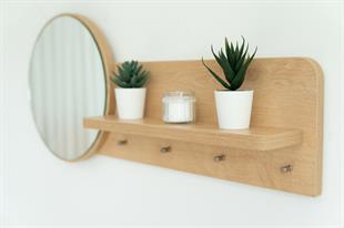  Arven Askılıklı Aynalı Raf 