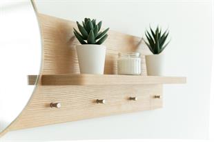  Arven Askılıklı Aynalı Raf 