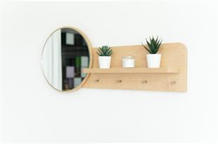  Arven Askılıklı Aynalı Raf 