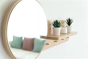  Arven Askılıklı Aynalı Raf 