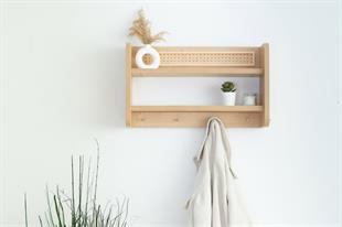 Arven Hazeranlı Askılıklı Duvar Rafı 