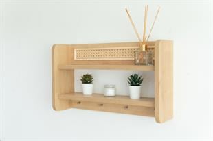 Arven Hazeranlı Askılıklı Duvar Rafı 