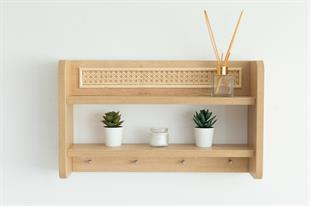 Arven Hazeranlı Askılıklı Duvar Rafı 