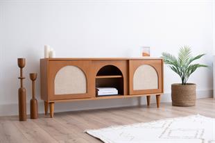 Rustik 140 Cm Tv Kemerli Sehpası