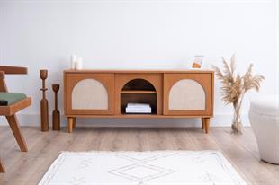 Rustik 140 Cm Tv Kemerli Sehpası