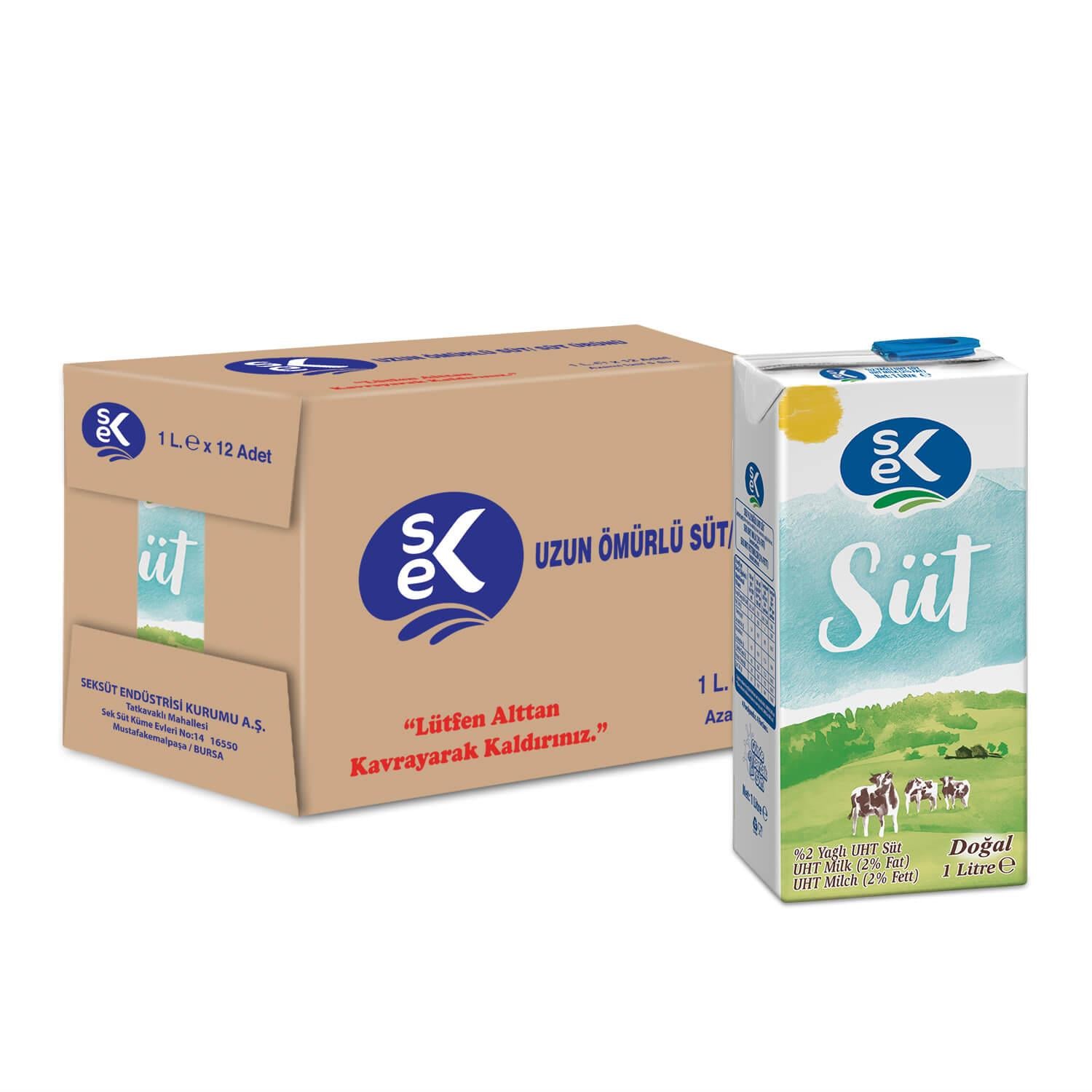 SEK %2 Yağlı Süt 1 L X 12