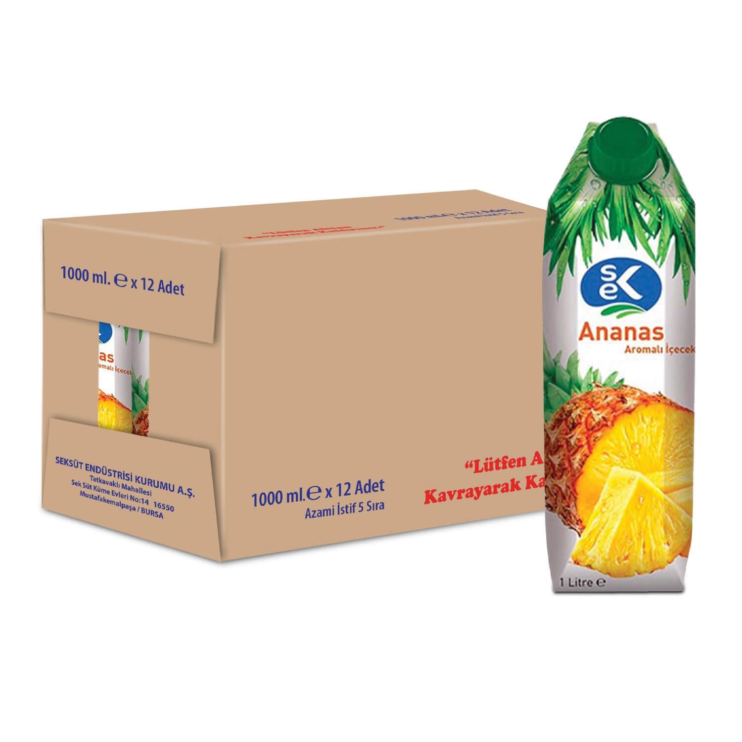 SEK Ananas Aromalı İçecek 1 L X 12