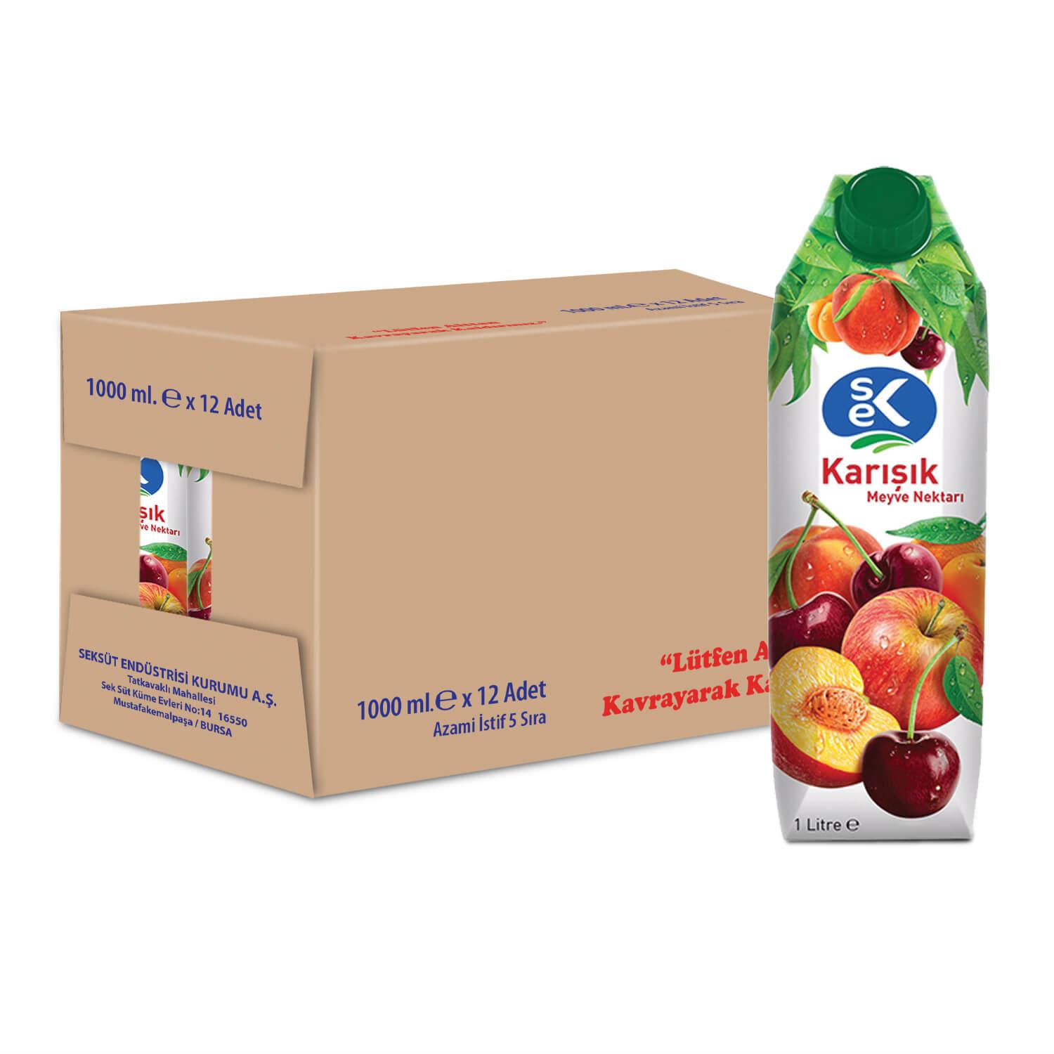 SEK Karışık Meyve Nektarı 1 L X 12