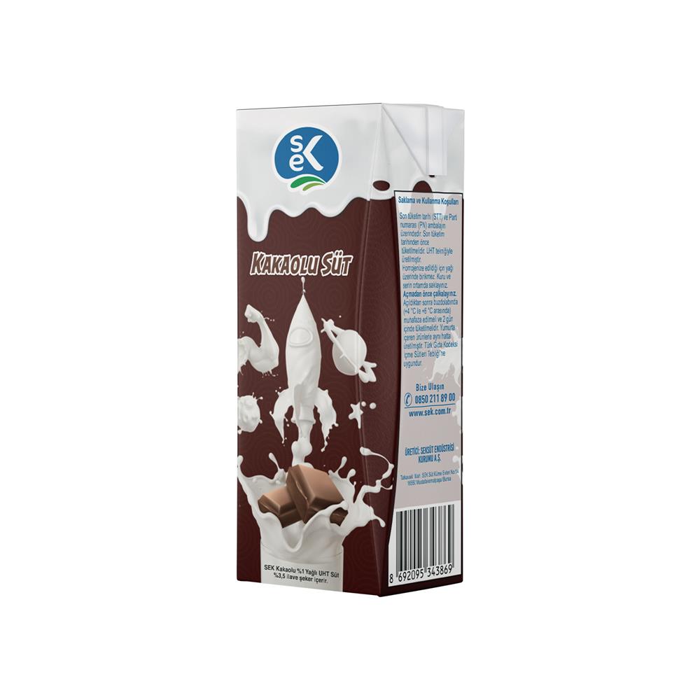 SEK %1 Yağlı Kakaolu Süt 180 ML x 27