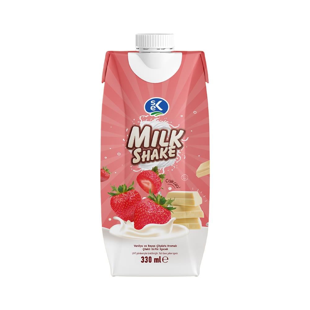 SEK Çilek ve Beyaz Çikolata Aromalı Milkshake 330 ML X 12