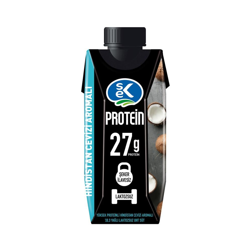 SEK Protein Süt Hindistan Cevizi Aromalı - Laktozsuz - 330 ML X 12
