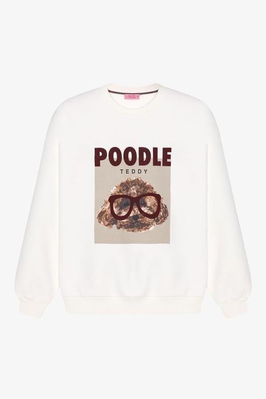 Baskı ve Nakış Detaylı Sweatshirt
