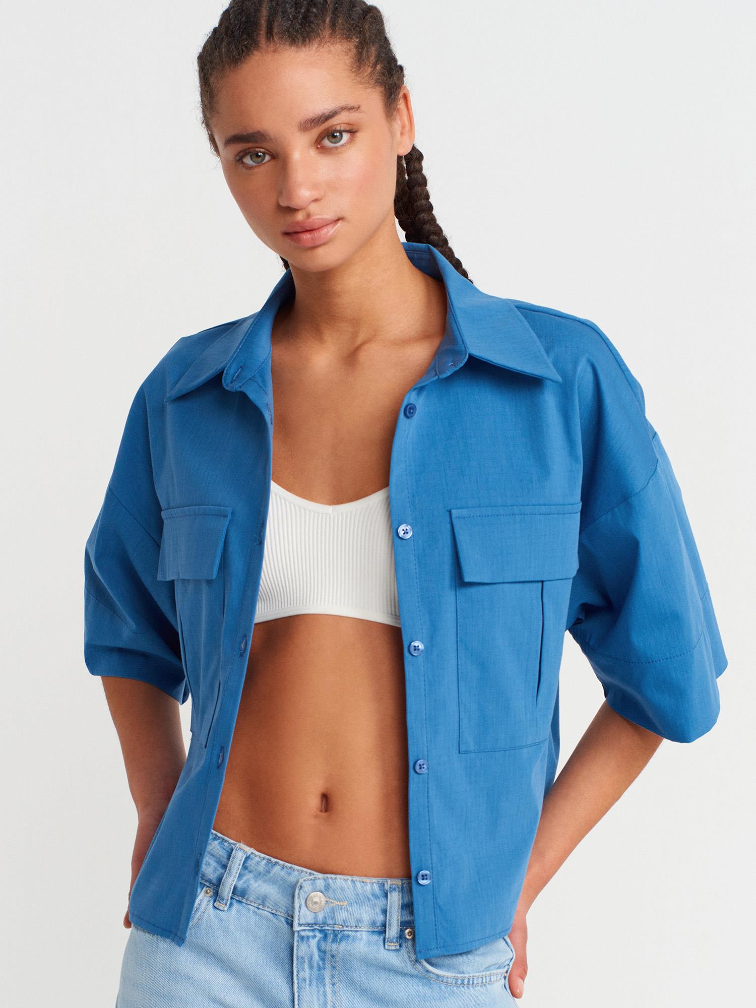 OVERSİZE CEPLİ GÖMLEK