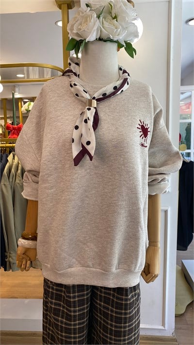 Fular Detaylı Sweatshirt