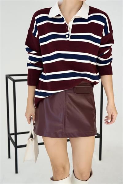 Polo Yaka Uzun Kol Kazak