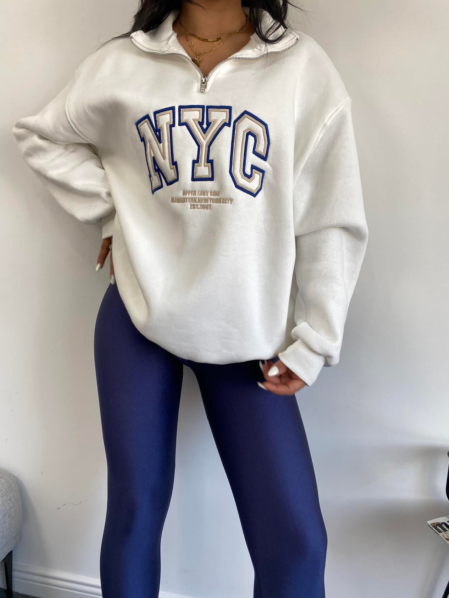 İçi Polarlı Baskılı Sweatshirt
