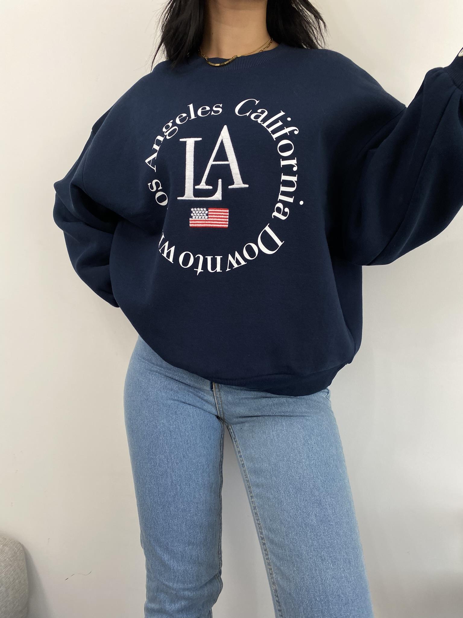İçi Şardonlu California Baskılı Sweatshirt