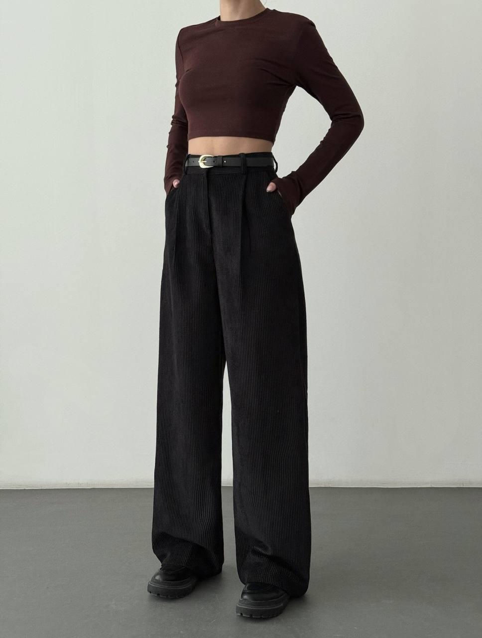 Kemerli Fitilli Pantolon
