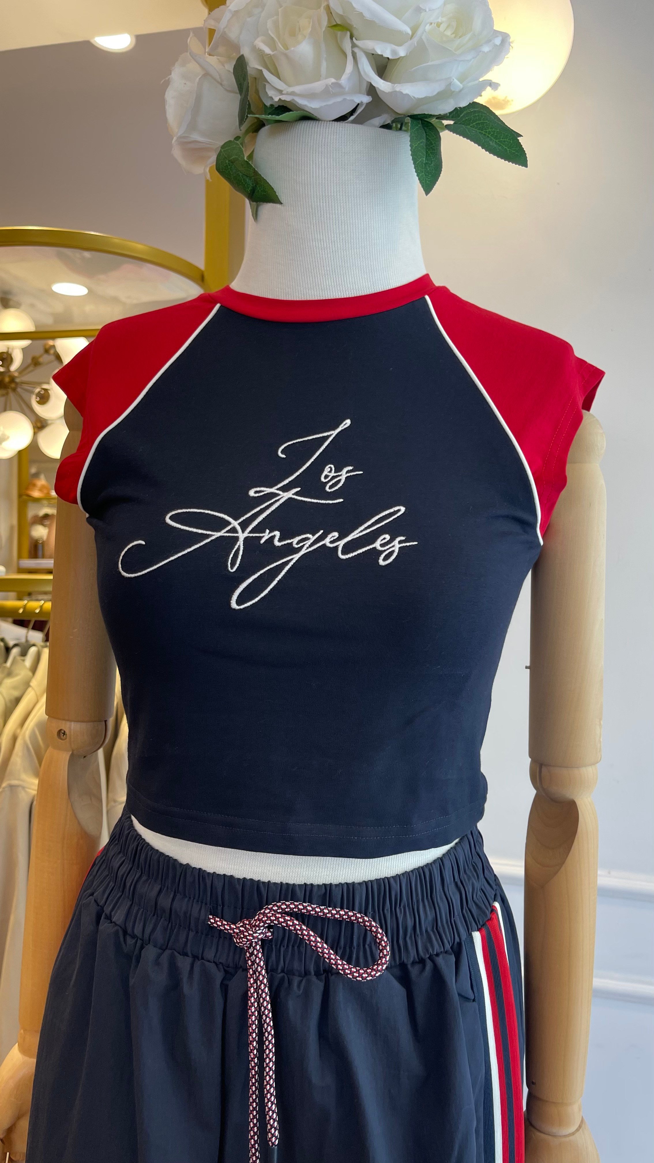 Nakış Detaylı Crop T-shirt