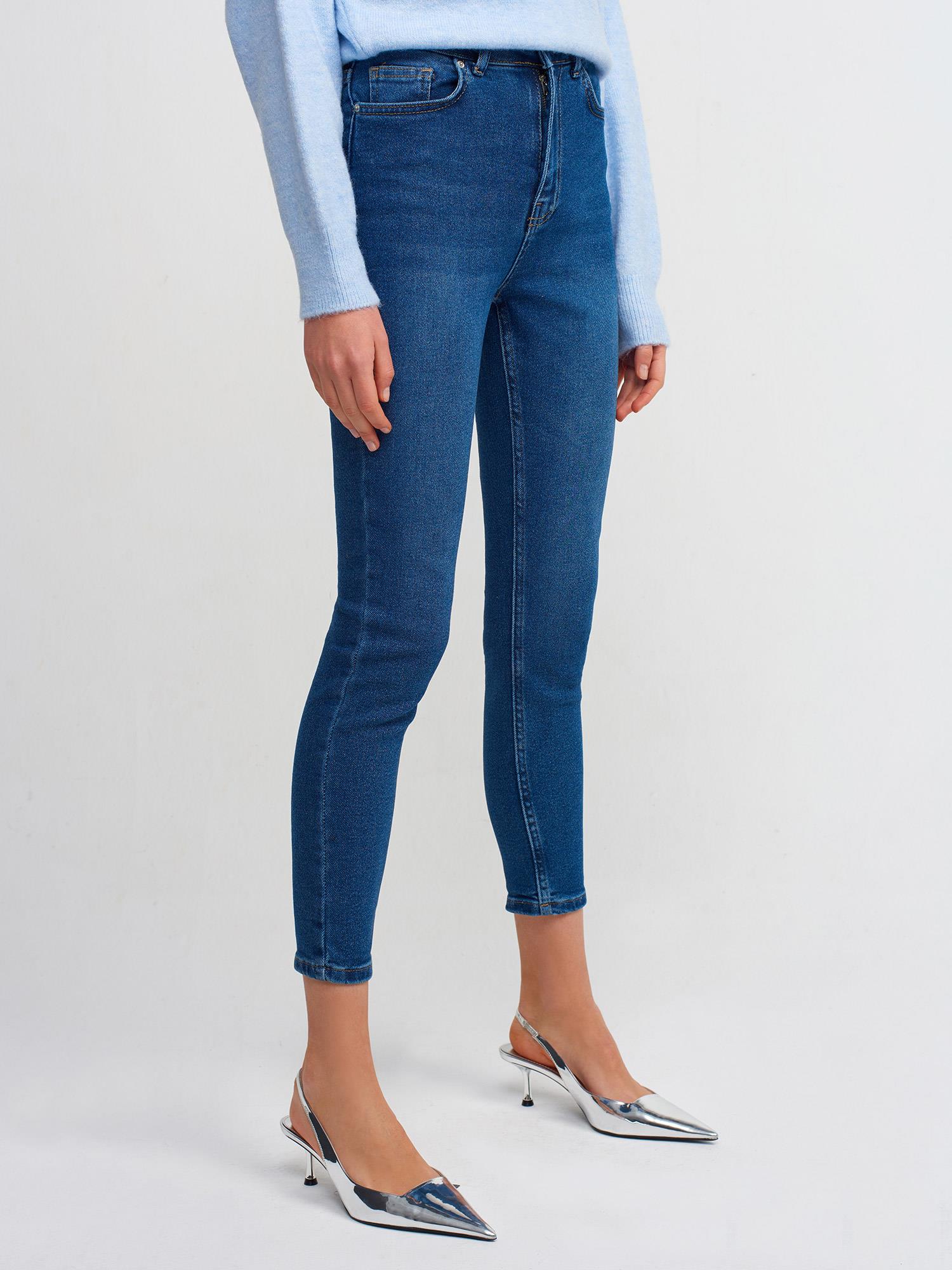 Vintage Görünümlü Likralı Pantolon