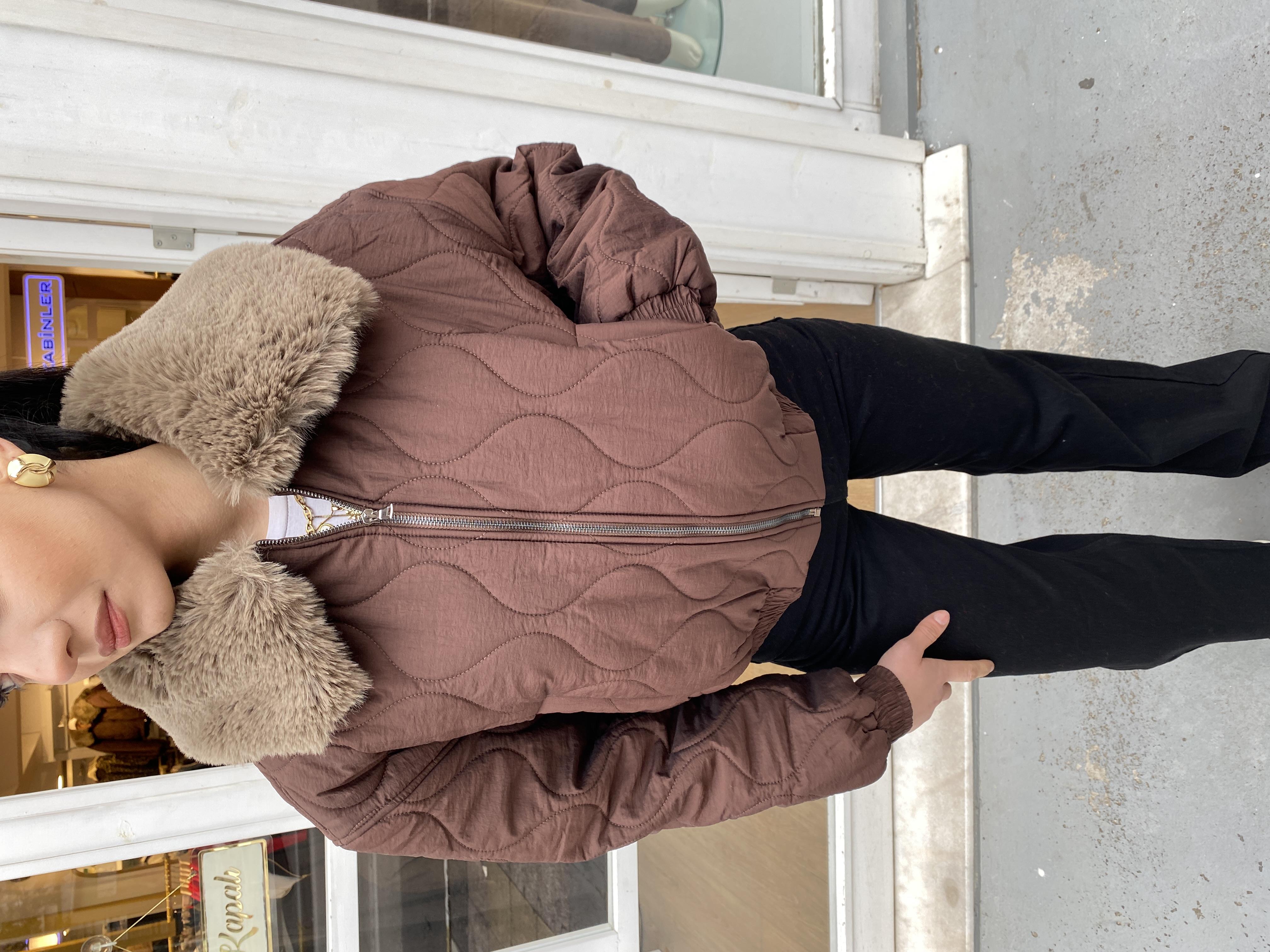 YAKASI KÜRKLÜ KAPİTONE MONT