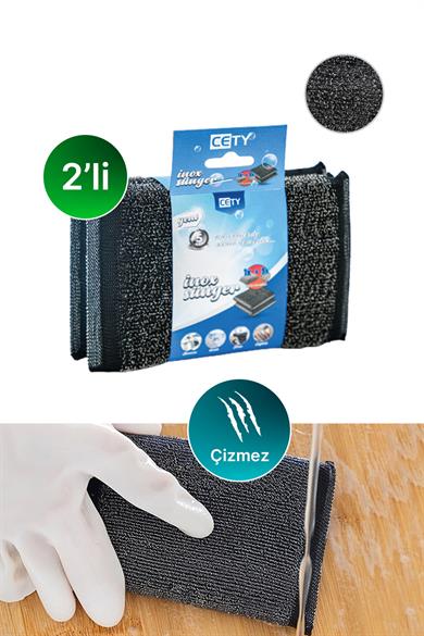 Sihirli İnox Paslanmaz Telli Bulaşık Süngeri CETY( 2 Adet )  