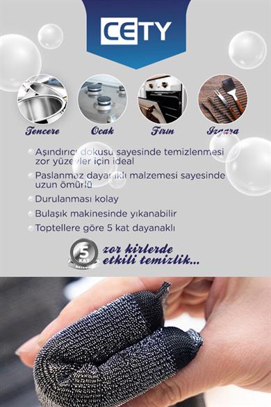 Sihirli İnox Paslanmaz Telli Bulaşık Süngeri CETY( 2 Adet )  