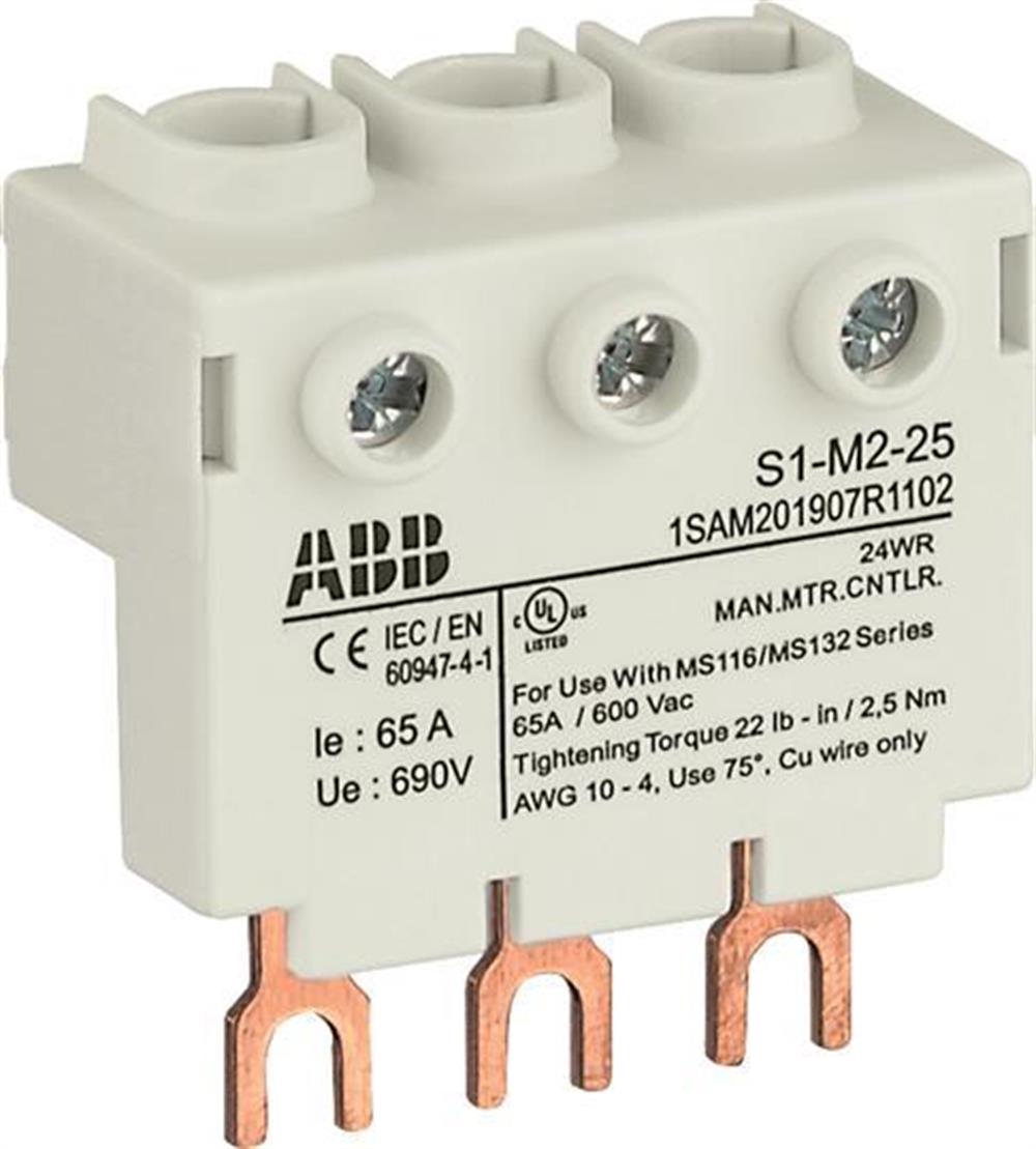 S1-M2-25 ( 3 fazlı besleme terminalleri )