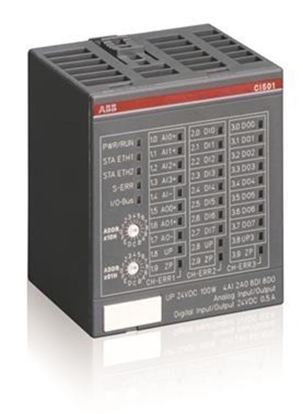 CI511-ETHCAT ( Uzak giriş / çıkış modülleri - 8 DI 24 VDC giriş, 8 DO çıkış, 4 analog giriş, 2 analog çıkış )