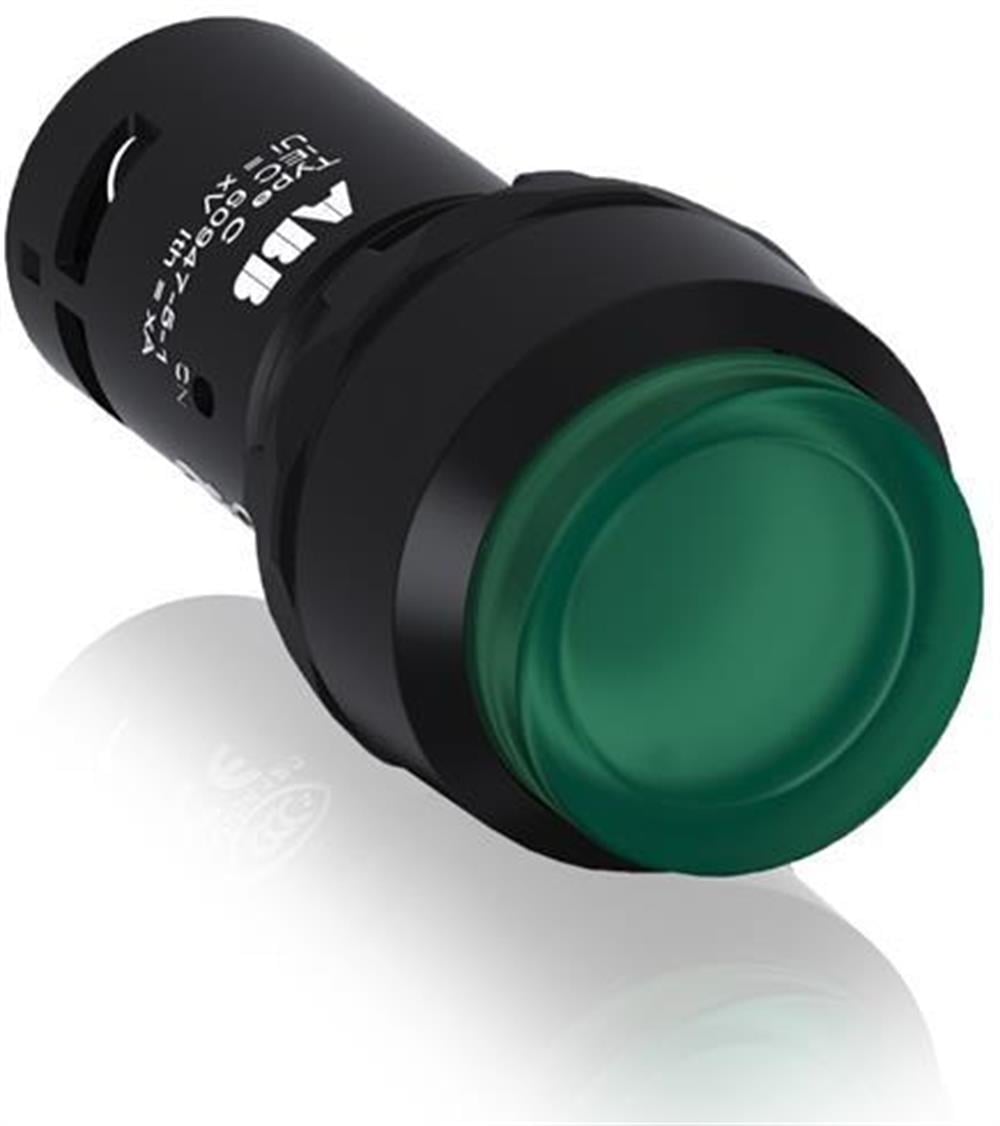 CP4-13G-10 ( Işıklı, kalıcı, çıkık kafalı buton - Yeşil )