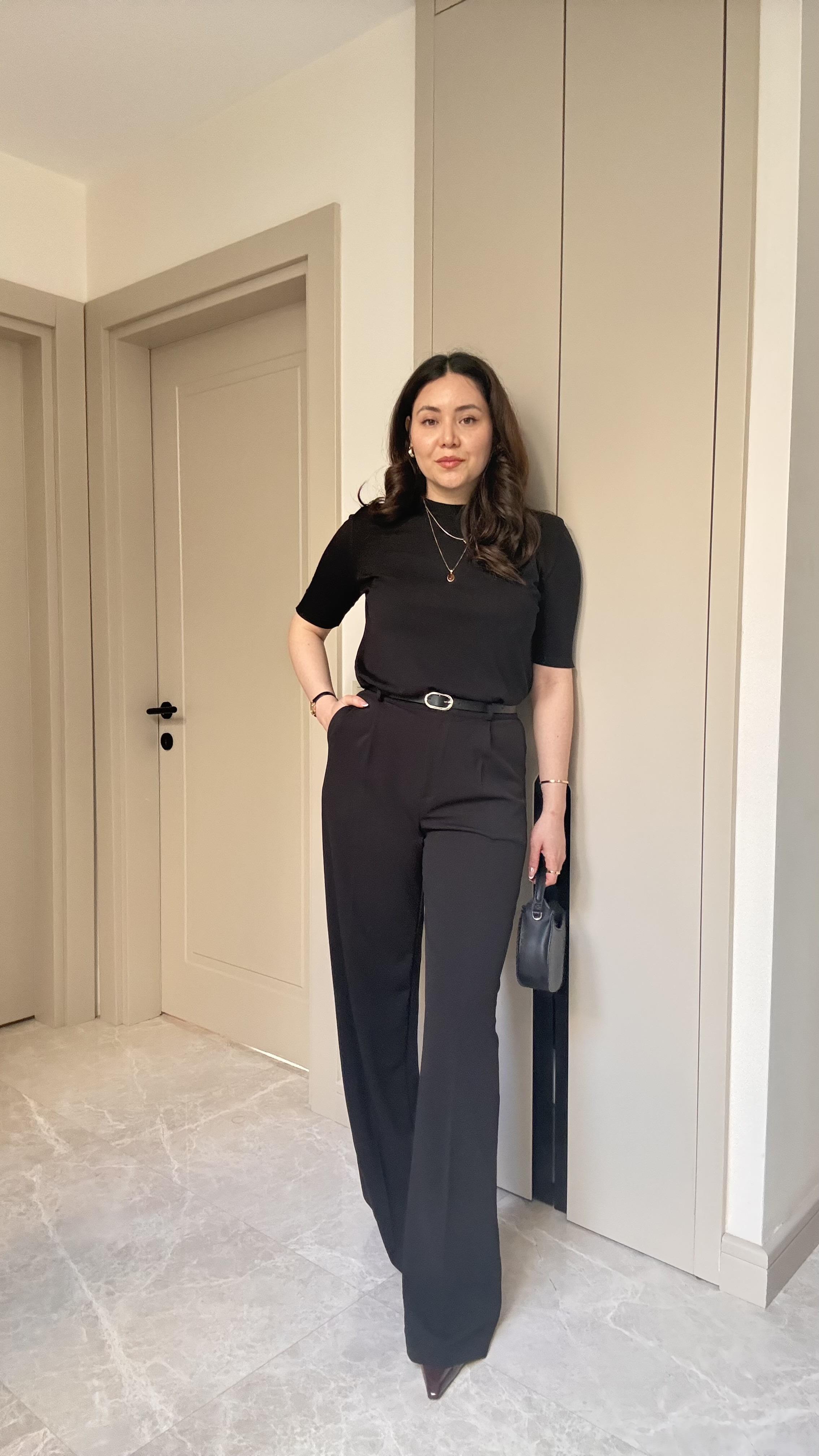 Likralı Kumaş Palazzo Pantalon