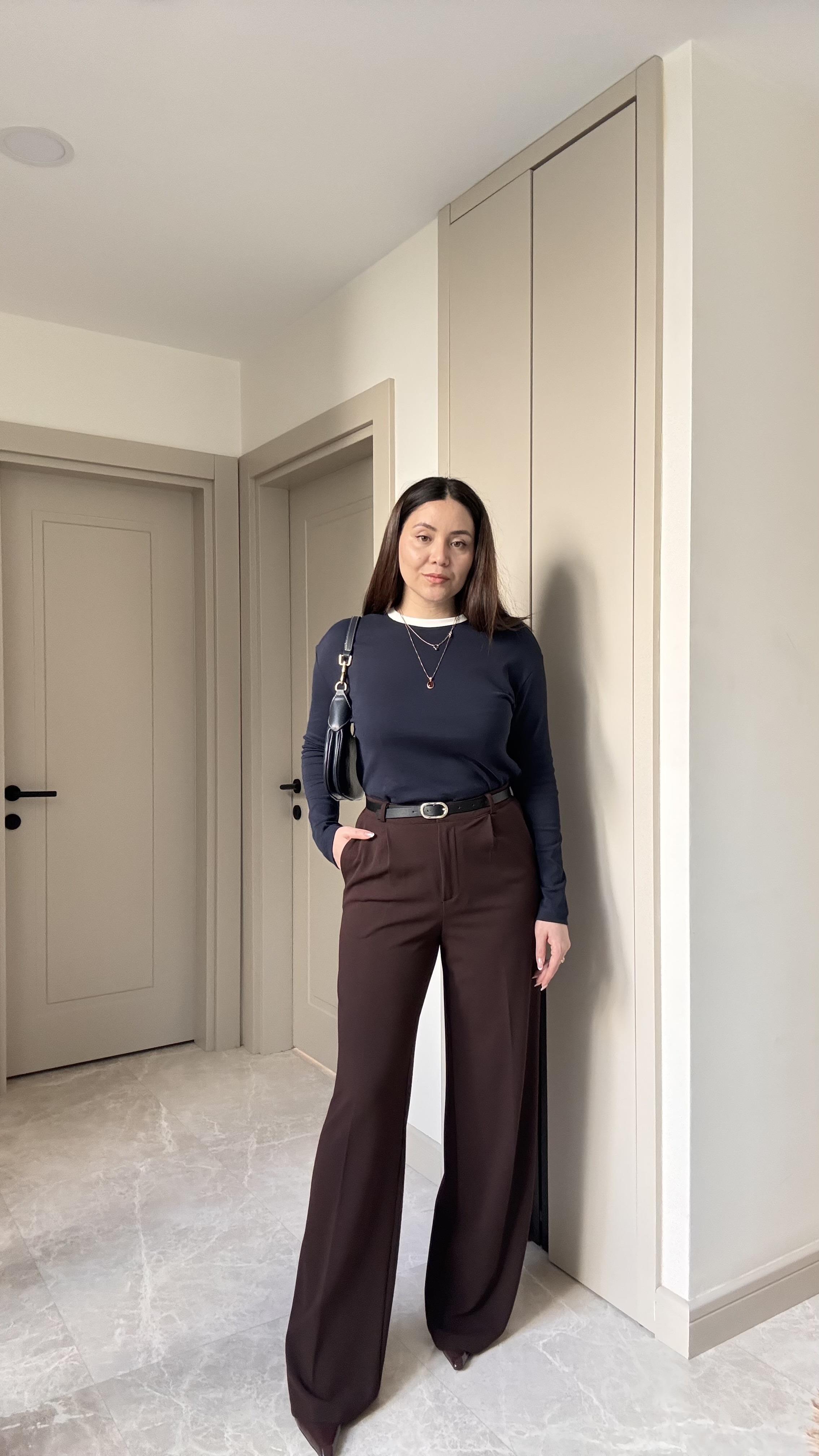 Likralı Kumaş Palazzo Pantalon