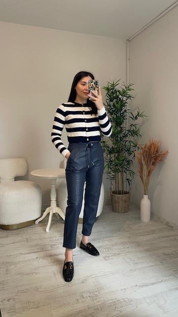 TİMSAH DESEN SUNİ DERİ PANTALON