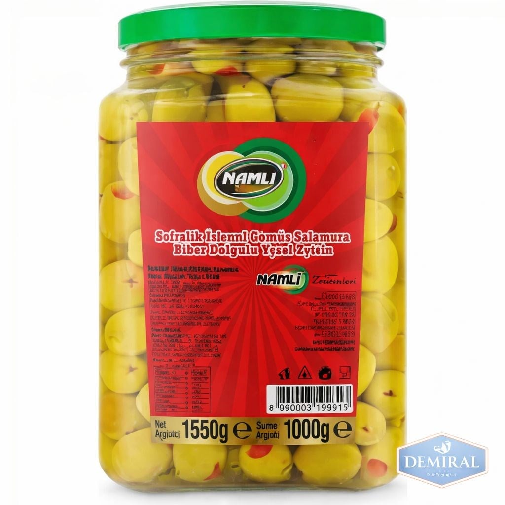 NAMLI 1000 GR BİBERLİ ZEYTİN