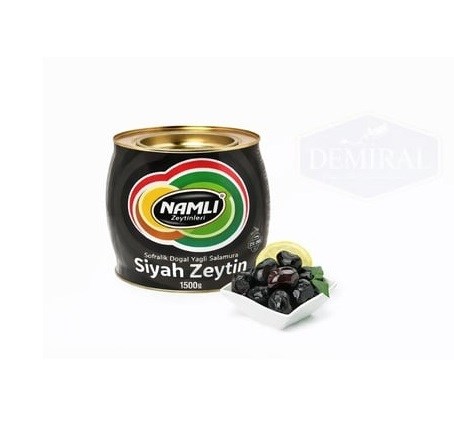 NAMLI 1500 GR SİYAH ZEYTİN GEMLİK 