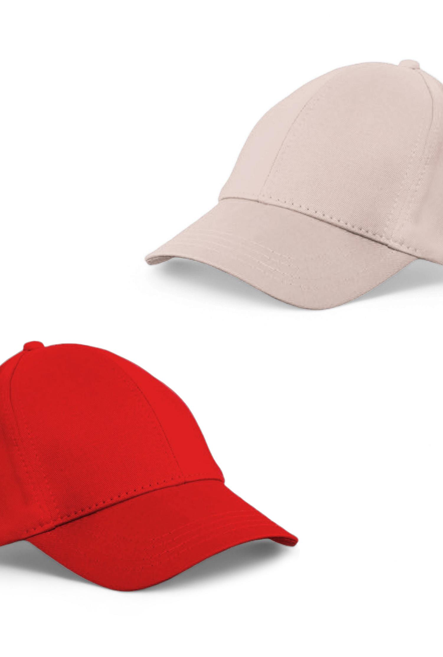 Unisex Kırmızı ve Taş Rengi  2'li  Beyzbol  Şapka Seti