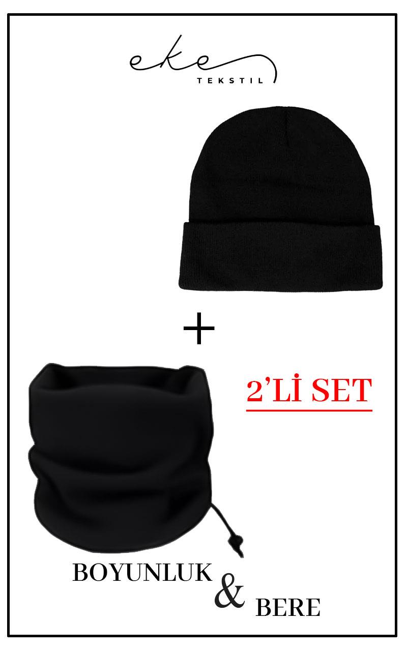 2'li Set Soğuk Geçirmez Polar Boyunluk Ve Polar Bere